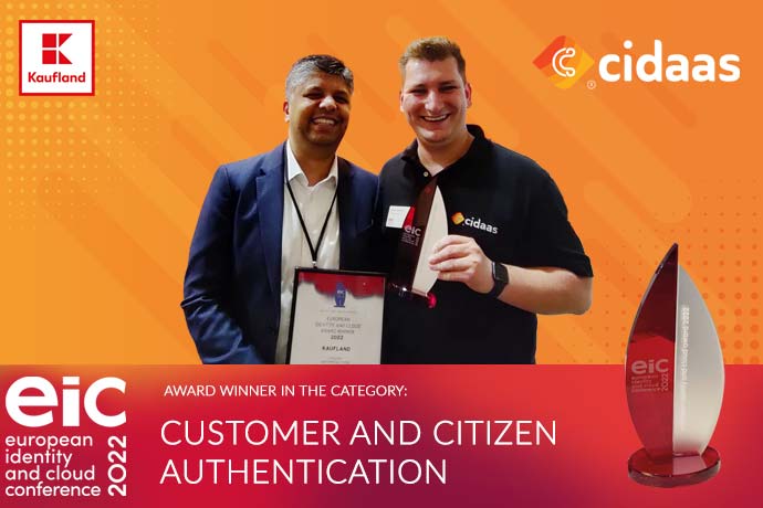 Kaufland gewinnt mit cidaas den EIC 2022 Award in der Kategorie Customer & Citizen Authentication