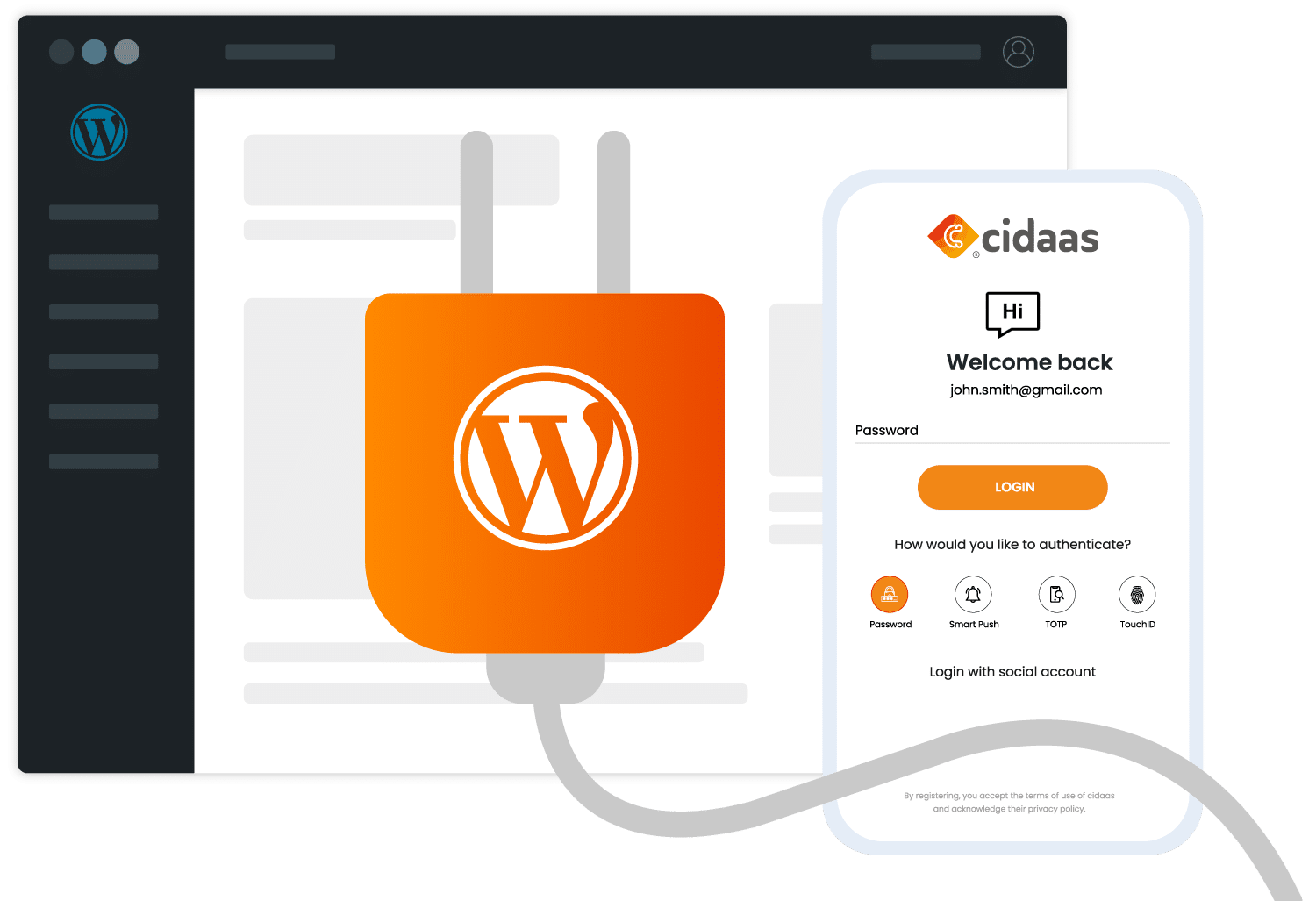 Login and single sign-on for WordPress with the cidaas plugin (OpenID Connect and OAuth2)